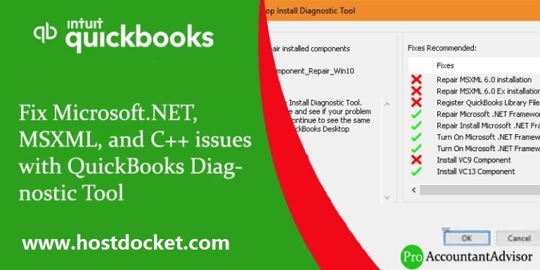 Fix Microsoft.NET, MSXML, and C++ issues with QuickBooks Diagnostic Tool