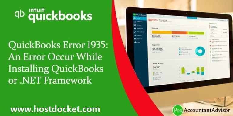 QuickBooks Error 1935 An Error Occur While Installing QuickBooks or .NET Framework