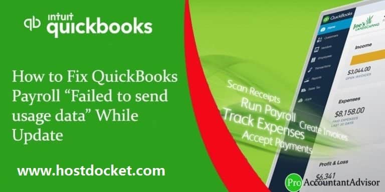 How to Fix QuickBooks Payroll Failed to send usage data While Update