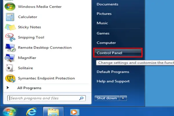 Control Panel - event log error 4
