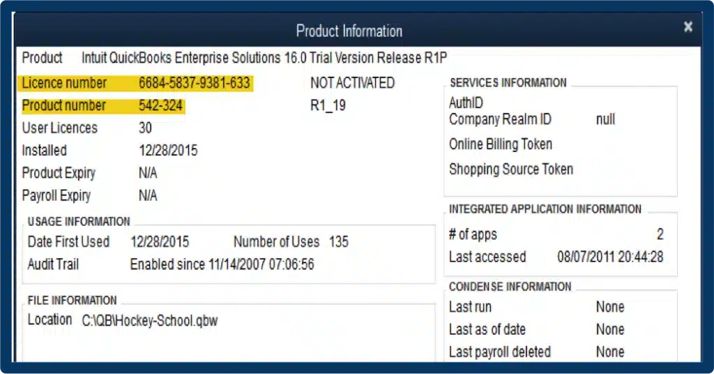 Product Information -  QBWin.log Errors in QuickBooks Desktop