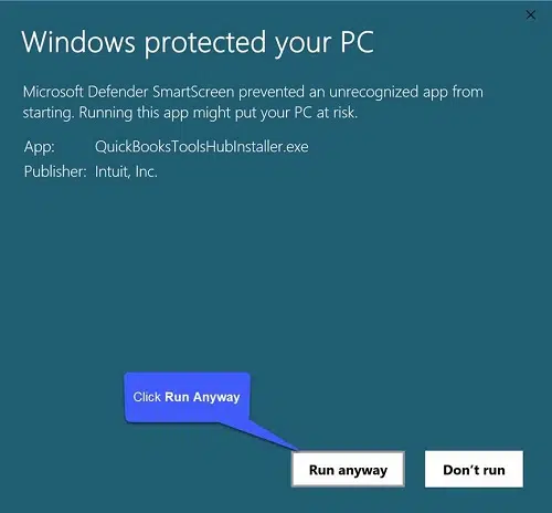 Windows Protected your system - QB tool hub 