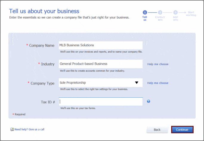 Create a New Test Company File