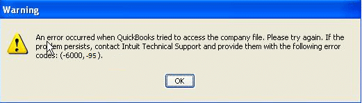 QuickBooks Error 6000 95 prompt