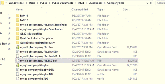 Rename nd and tlg files - QuickBooks error code 6010 100