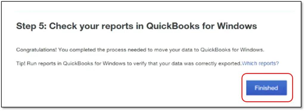 Check reports after converting QuickBooks Company file