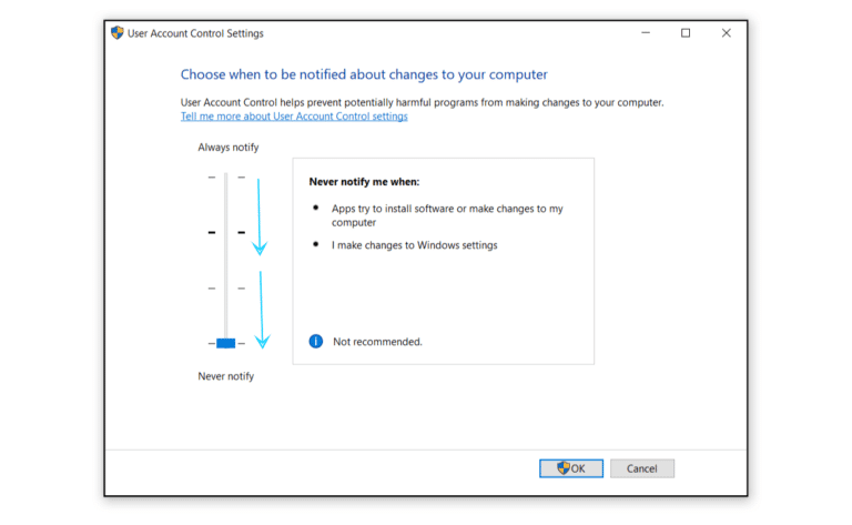 UAC- The file you specified cannot be opened  