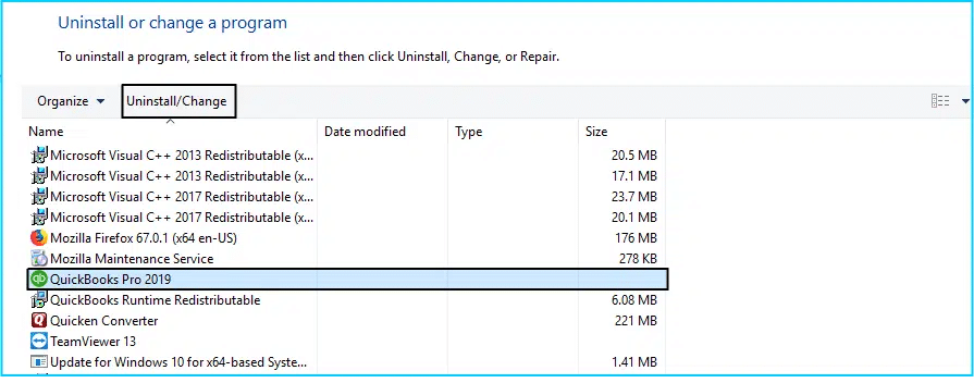 Uninstall and reinstall QuickBooks to resolve error 15107