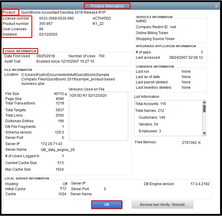 Product Information latest version QuickBooks Desktop