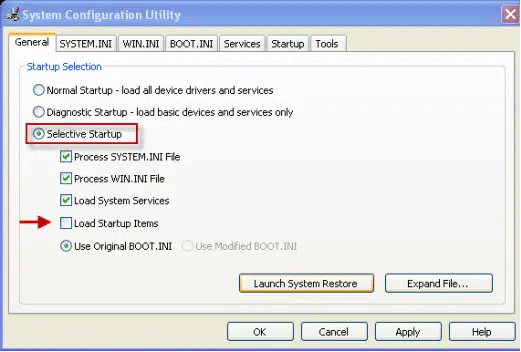 Selective startup mode - QuickBooks server busy error