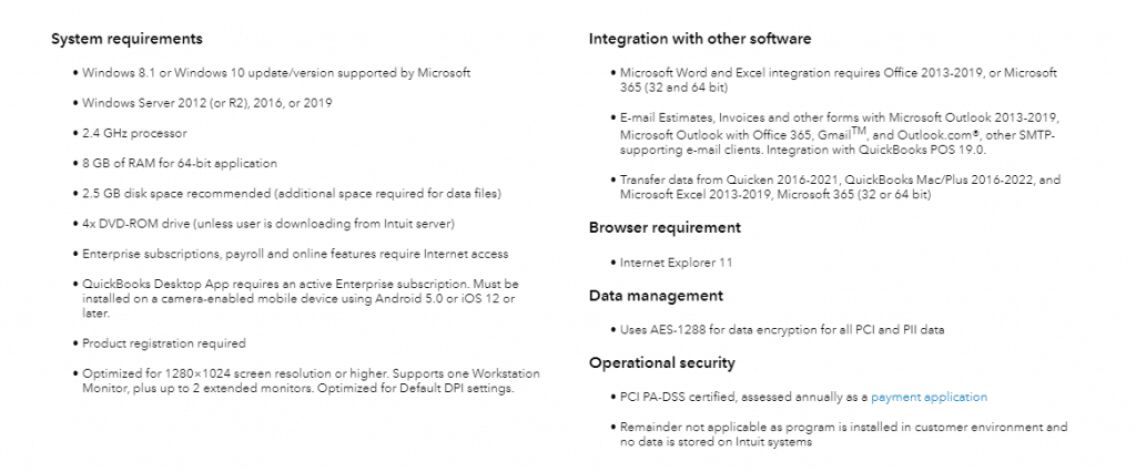 system requirement for quickbooks desktop 2022