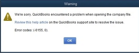 QuickBooks Error code 6155, 0