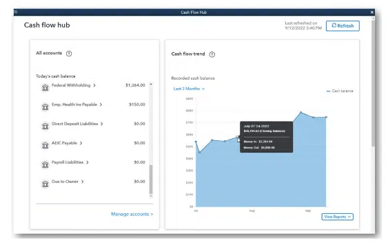 Cash Flow Hub in the new quickbooks desktop 2023