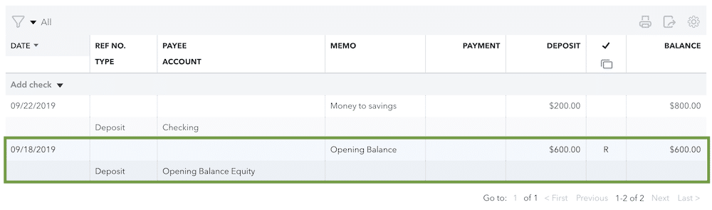 Entering opening balance in QuickBooks Using chart of Accounts