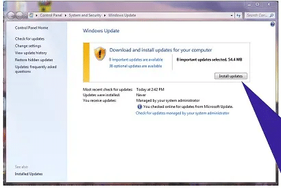 Installing window update to resolve QuickBooks Error 12, 0