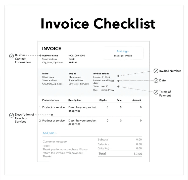 QuickBooks invoice