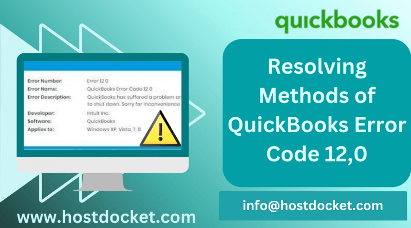 Resolving Methods of QuickBooks Error Code 12,0 - Feature image