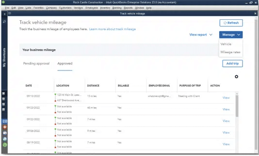 Upgrade mileage tracker in quickbooks desktop 2023 