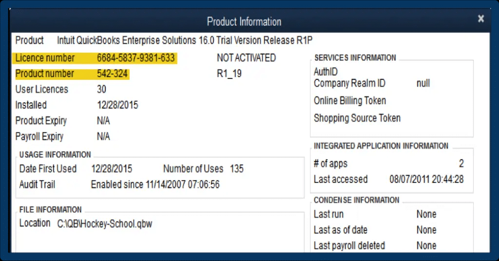 Product information - Error code 6177