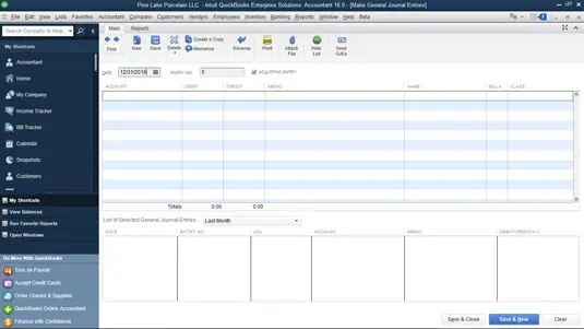 Edit a journal entry in QuickBooks