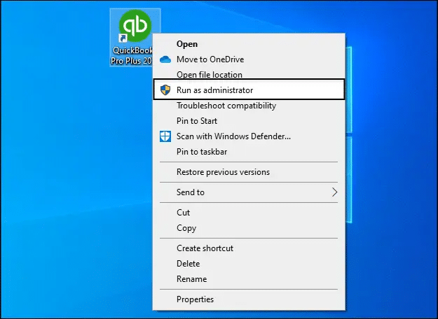 Run QuickBooks as an administrator - quickbooks already has a company file open