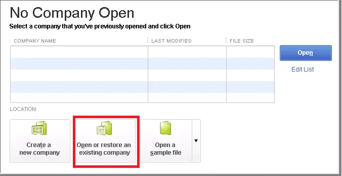 Open or restore backup company file - Error code 6210