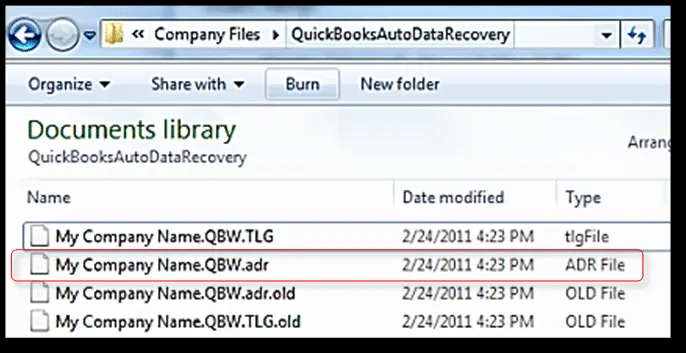 QuickBooks auto data recoveryADR