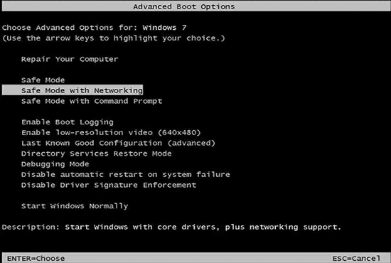 Safe mode with networking 