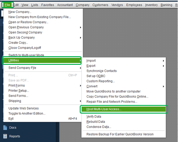 hosting multi-user access in QuickBooks