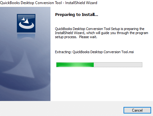 Installing QuickBooks Conversion Tool.