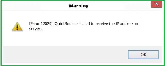 QuickBooks error 12029