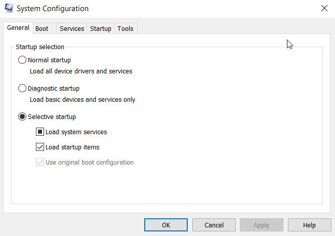 Quickbook Error 15106 - Selective startup