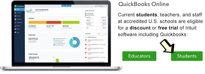 Sign up for QuickBooks Online for Students