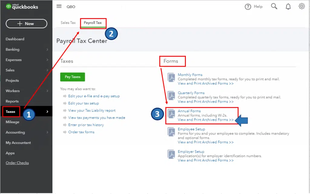 Print W2 Forms in QuickBooks desktop 