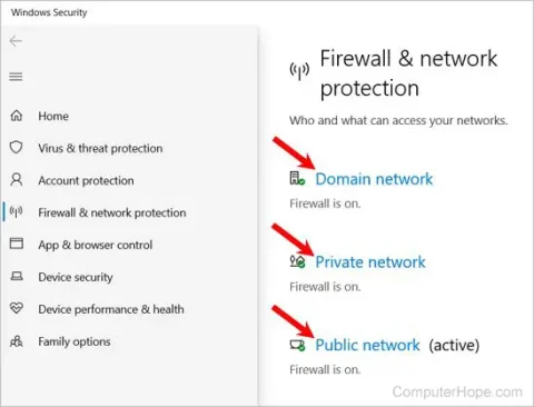 Disable firewall and network protection 