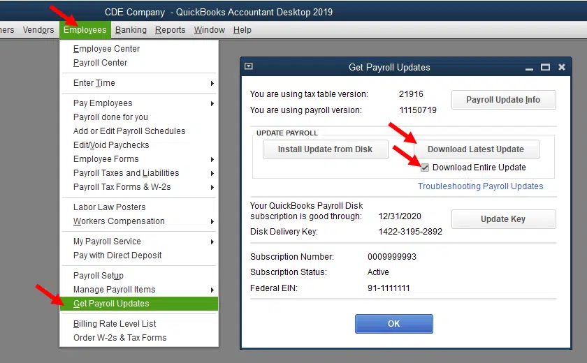 Get payroll updates - QuickBooks error code 2002