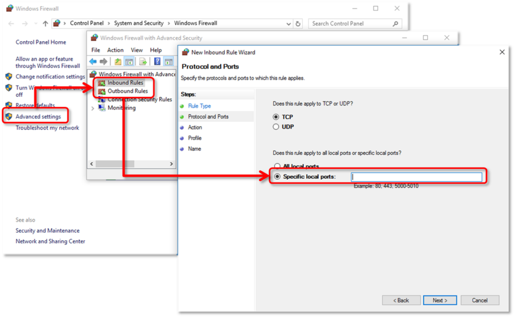 Configure firewall ports and add exceptions - QuickBooks error H202