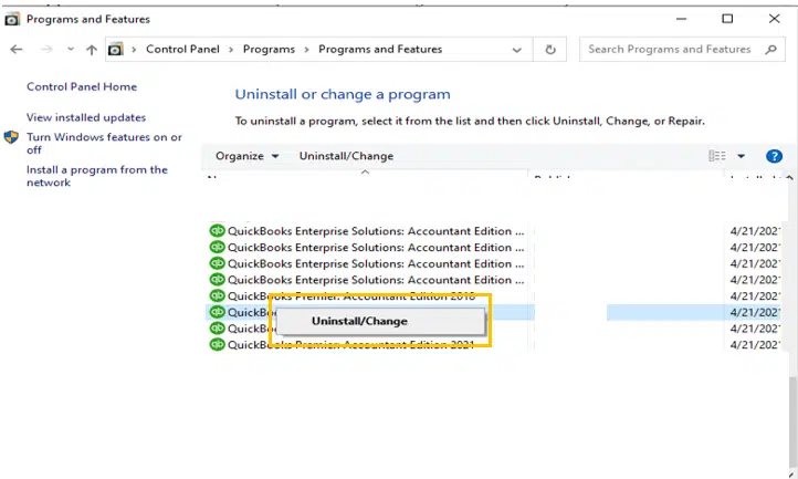 Uninstall QuickBooks Desktop - Error 1903
