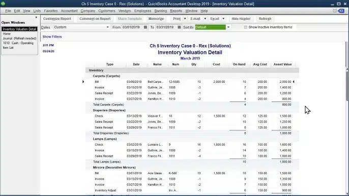 Detailed inventory reports - QuickBooks desktop 2024