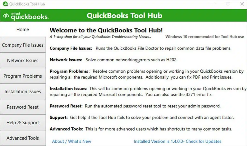 using quickbooks tool hub to resolve quickbooks is unable to send emails due to network connection failure error 