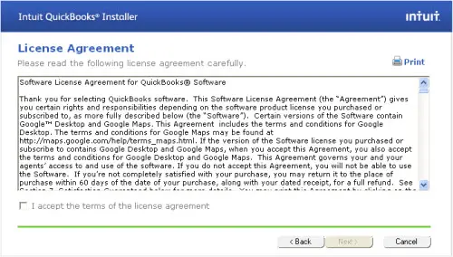 QB installer license agreement