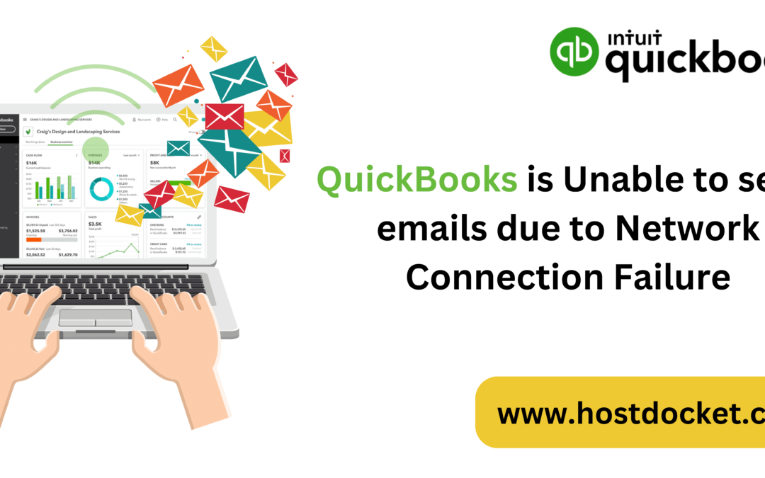 quickbooks is unable to send emails due to network connection failure feature image