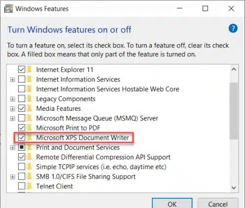 Enable MS XPS Writer - QuickBooks Missing PDF Component