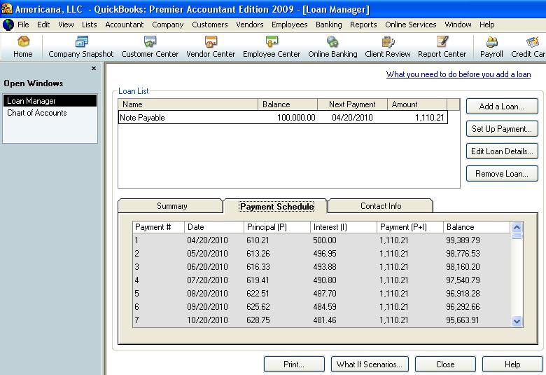 QuickBooks loan manager is not working