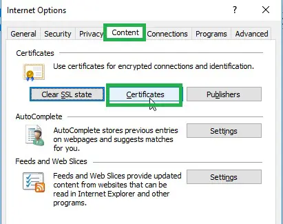 Install certificate using internet explorer