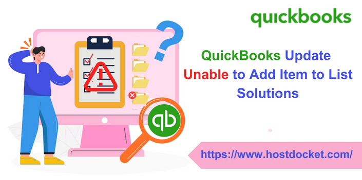 QuickBooks Update Unable to Add Item to List