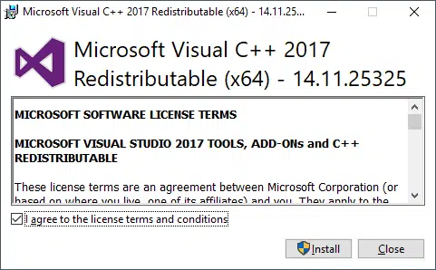Reinstall Microsoft Visual C- quickbooks runtime redistributable