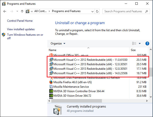 Uninstall Microsoft Visual C - quickbooks runtime redistributable