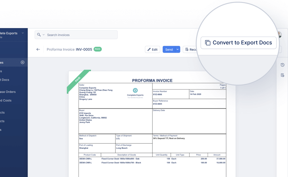 proforma invoice quickbooks