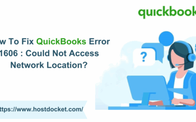 How To Fix QuickBooks Error 1606 : Could Not Access Network Location?